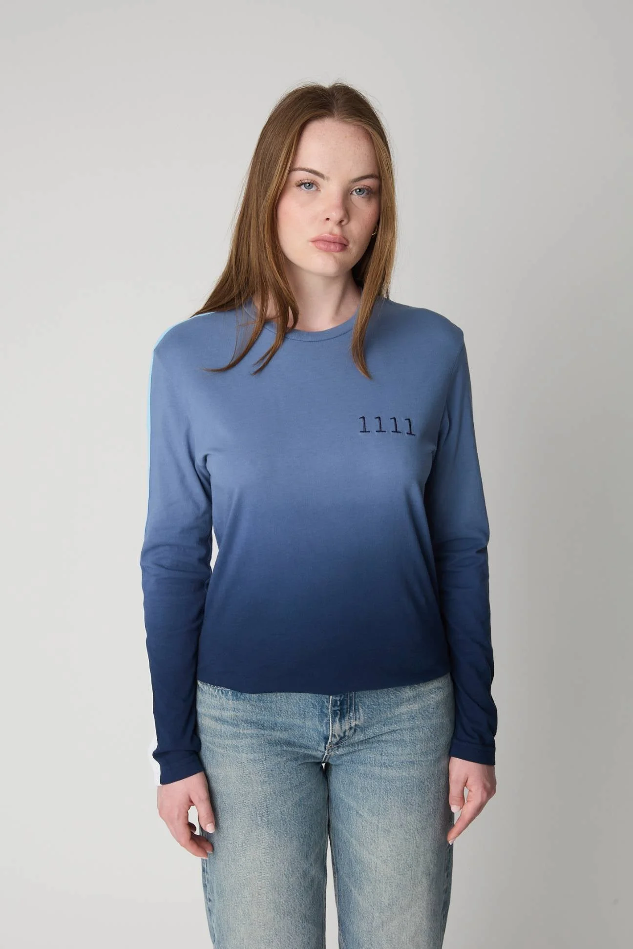 1111 Long Sleeve T-Shirt in Storm - Image 4