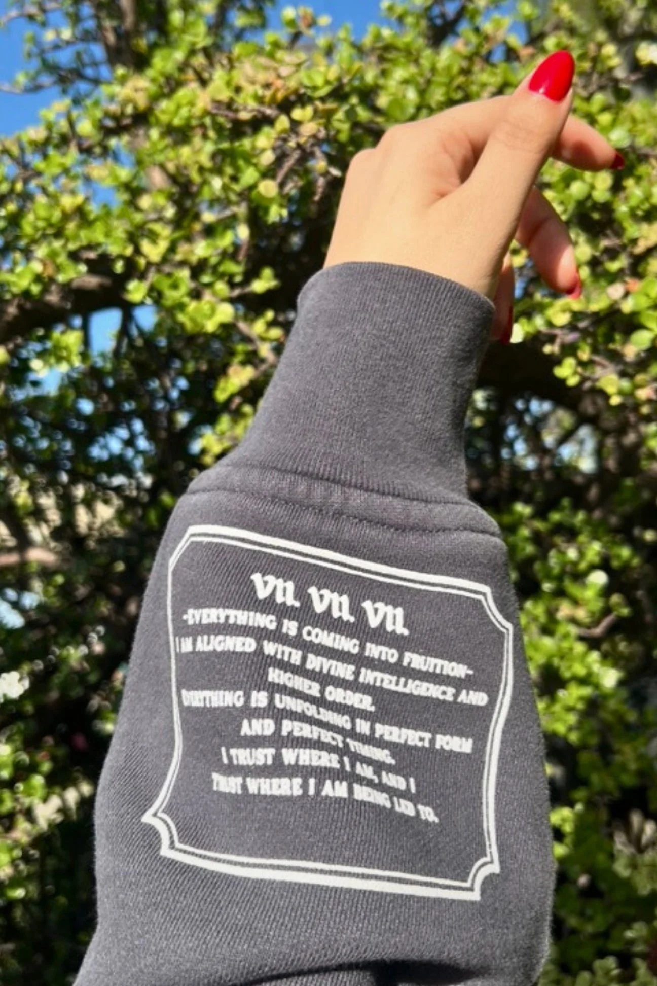 777 Angel Number Hoodie – Organic Cotton Fleece in Asteroid - Image 4