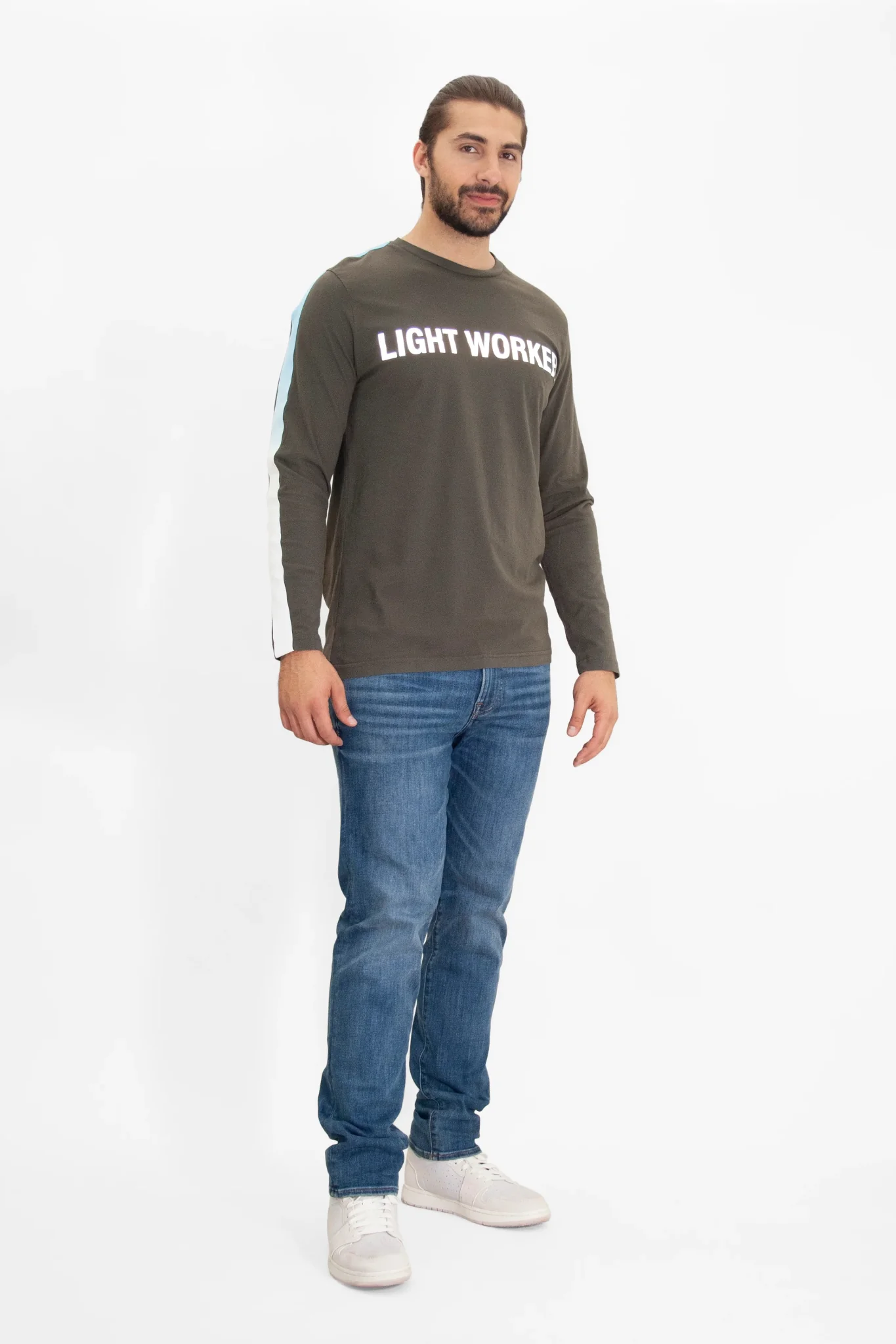 Light Worker Unisex Long Sleeve T-Shirt in Caladan - Image 3