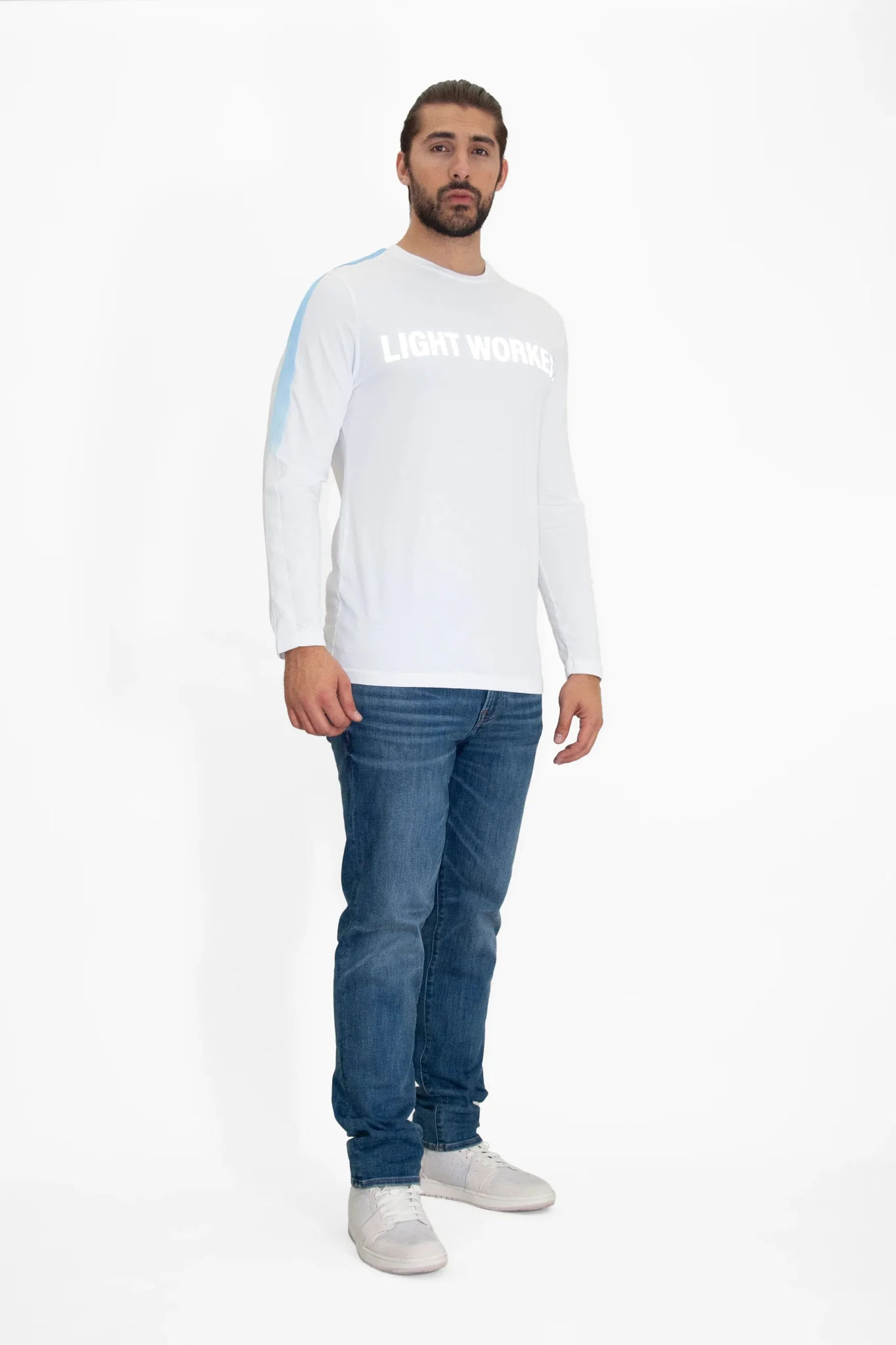 Light Worker Unisex Long Sleeve T-Shirt in Lite Beam - Image 4