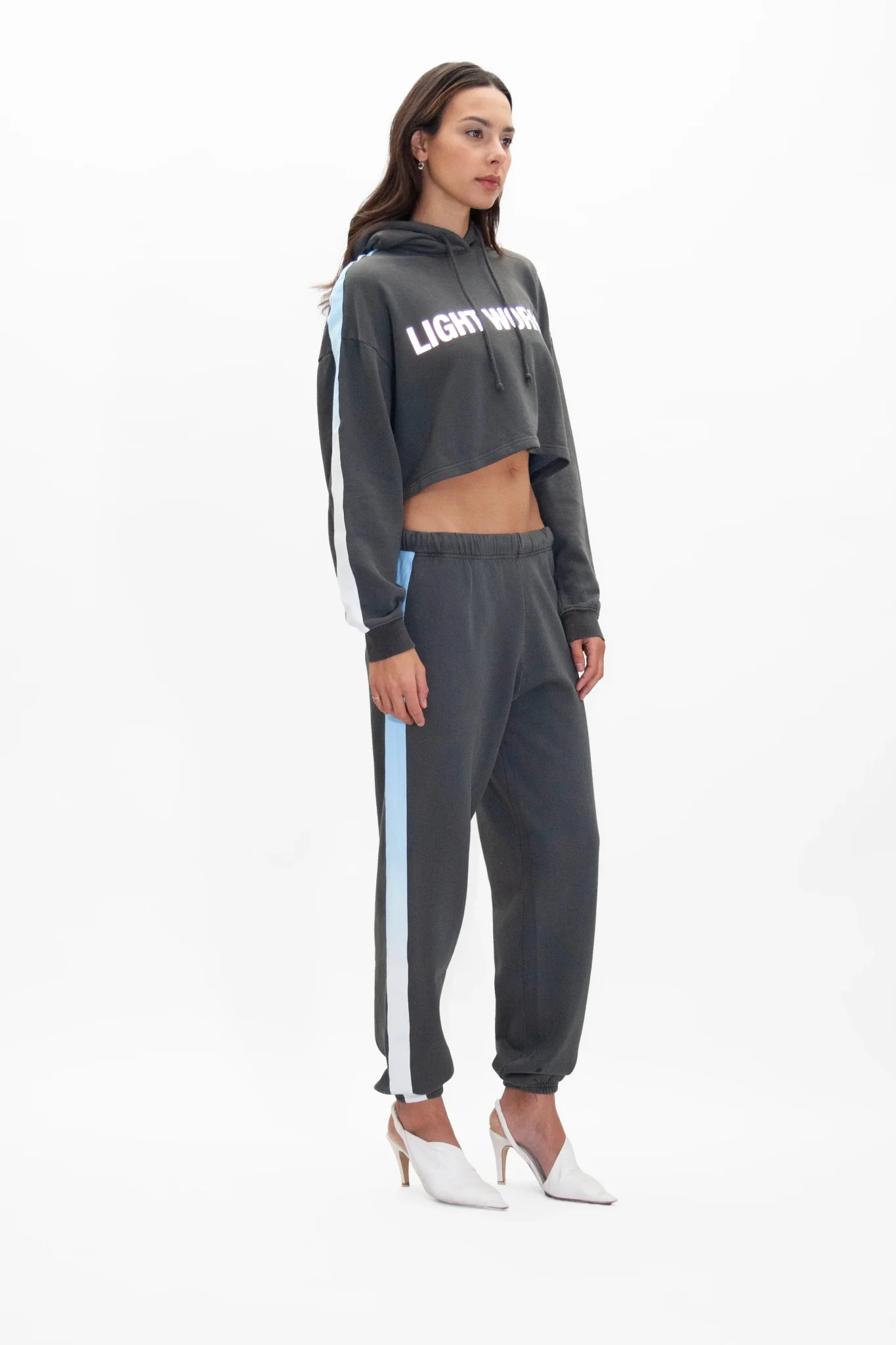 Women's Light Worker Cropped Hoodie in Space Glow - Image 3