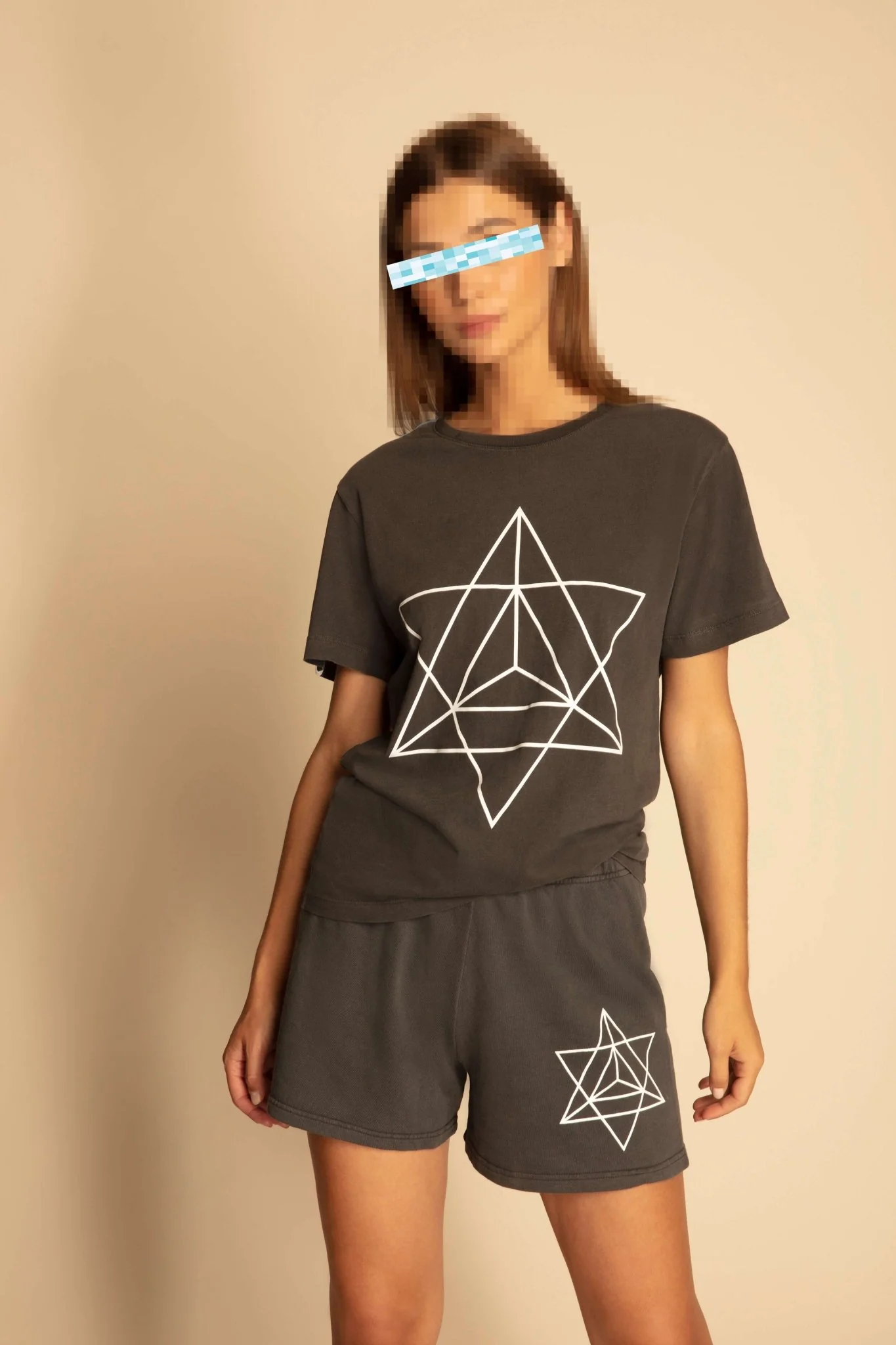Women's Merkaba Shorts in Space Glow - Image 4